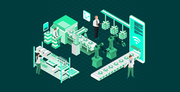 illustration of factory work