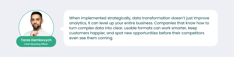 Value of Data Transformation