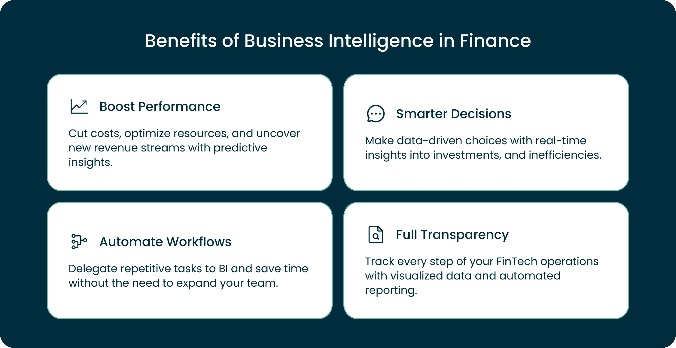 Four key benefits of Business Intelligence in Finance