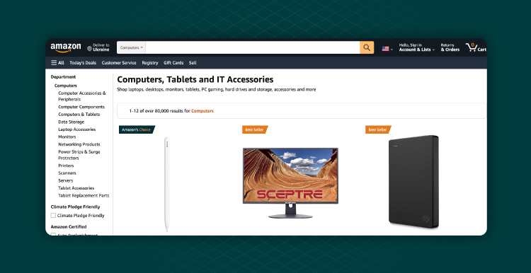 Amazon screenshot 