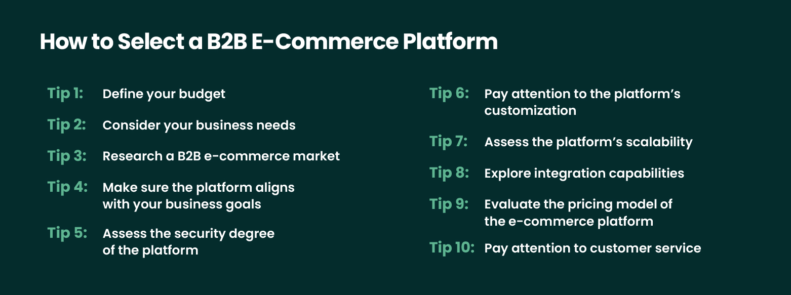 How to select the optimal B2B e-commerce platform: Key steps