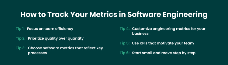 Tips for Successfully Tracking Software Metrics