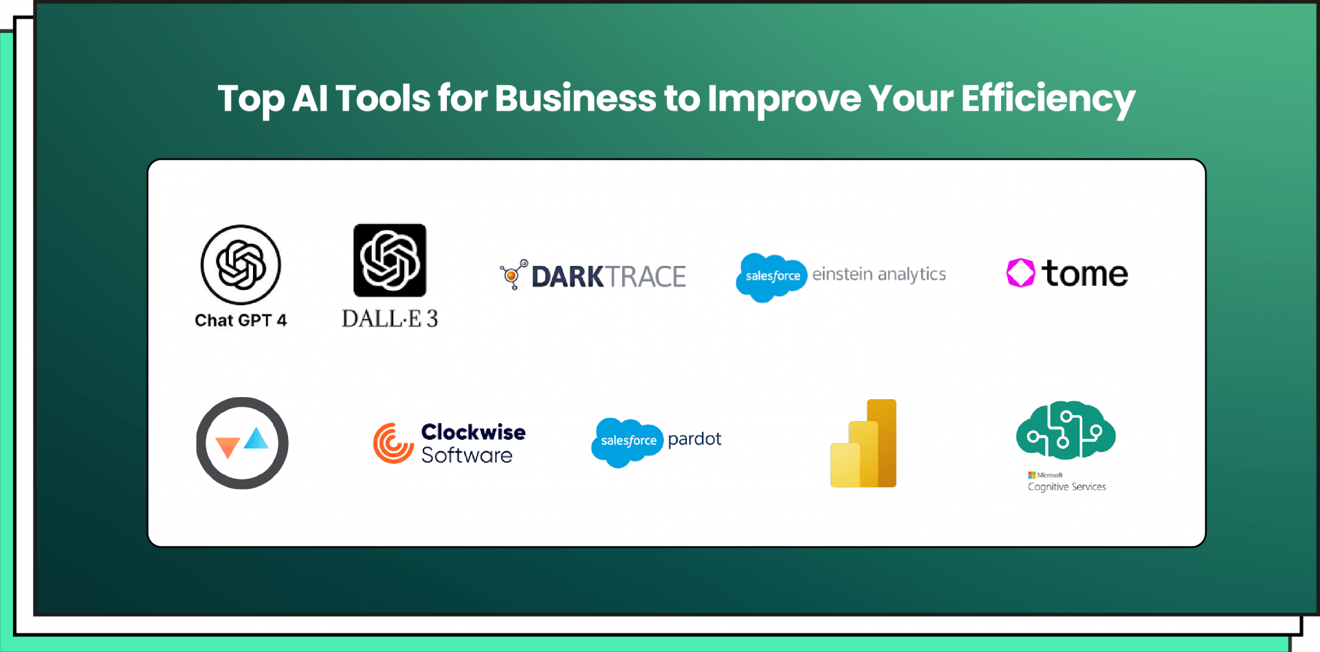top AI tools for business table 